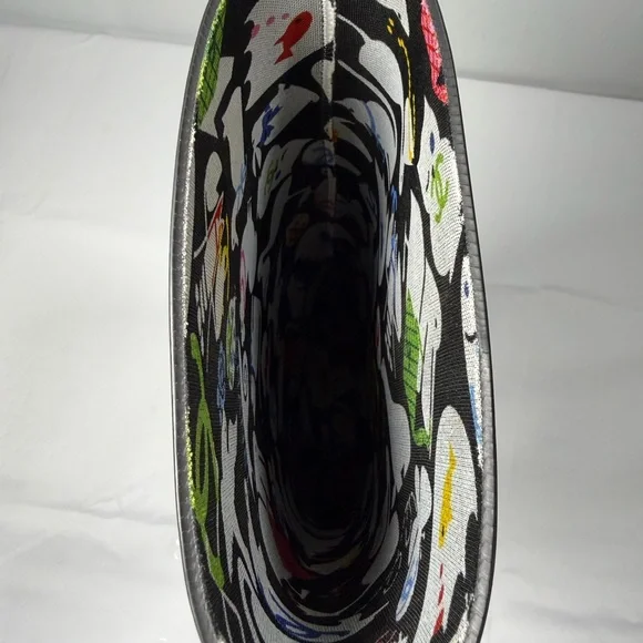 Chanel 40 Rainboots CC Logo Calf Knee High Two Tone Black White PVC Mid Heel - Picture 4 of 8